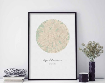 APELDOORN Netherlands map poster wall decor design modern minimal nordic travel bedroom home art vintage retro dorm nursery housewarming