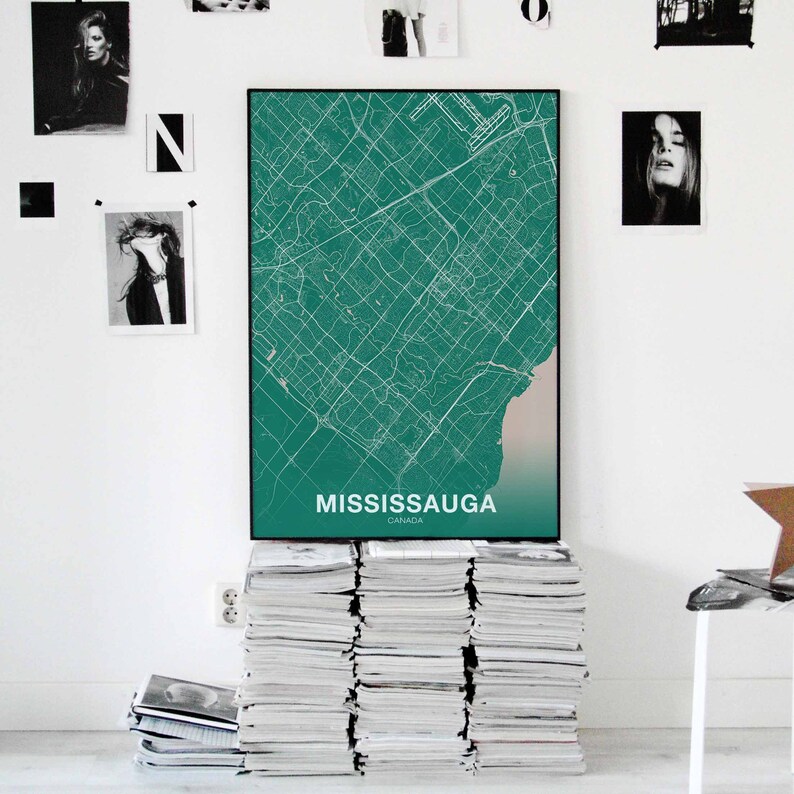 MISSISSAUGA Canada Poster Color Hometown City Print Modern Etsy