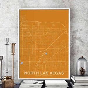 NORTH LAS VETAS Nevada nv usa poster color Hometown City Print Modernes Wohnkultur Büro Dekoration Wand Kunst Wohnheim Schlafzimmer Geschenk