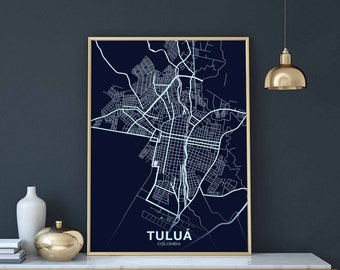 TULUA Colombia poster color Hometown City Print Modern Home Decor Office Decoration Wall Art Dorm Bedroom Gift
