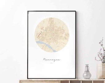RANCAGUA Chile map poster wall decor design modern minimal nordic travel bedroom home art vintage retro dorm nursery housewarming
