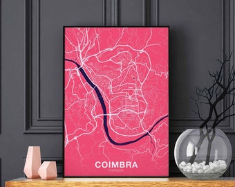 COIMBRA Portugal poster color Hometown City Print Modern Home Decor Office Decoration Wall Art Dorm Bedroom Gift