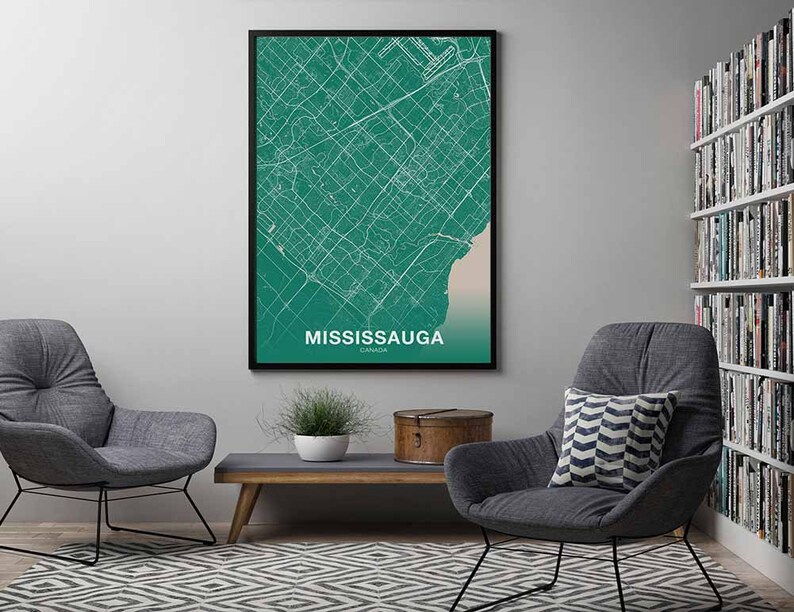 MISSISSAUGA Canada Poster Color Hometown City Print Modern Etsy