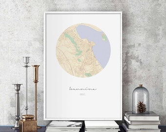 IOANNINA Greece map poster wall decor design modern minimal nordic travel bedroom home art vintage retro dorm nursery housewarming