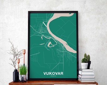 VUKOVAR Croatia poster color Hometown City Print Modern Home Decor Office Decoration Wall Art Dorm Bedroom Gift