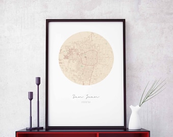 SAN JUAN Argentina map poster wall decor design modern minimal nordic travel bedroom home art vintage retro dorm nursery housewarming
