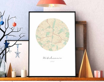 KITCHENER Canada map poster wall decor design modern minimal nordic travel bedroom home art vintage retro dorm nursery housewarming