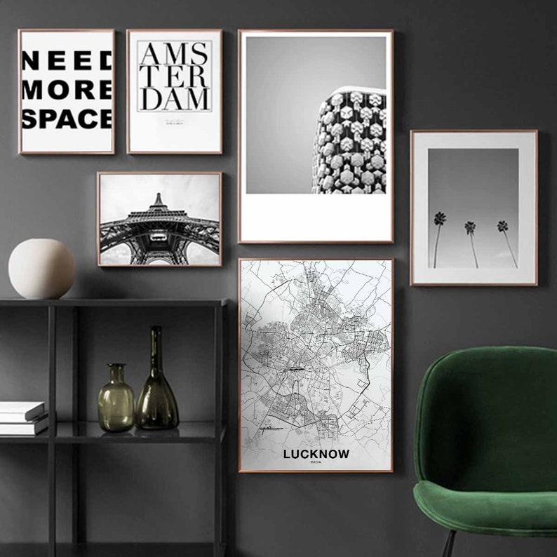 LUCKNOW India Map Poster Hometown City Print Modern Home Decor Etsy