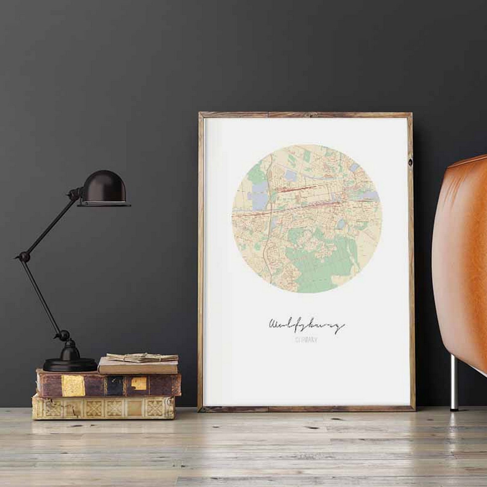 WOLFSBURG Germany Map Poster Wall Decor Design Modern Minimal - Etsy