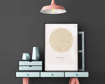 ATHENS Greece map poster wall decor design modern minimal nordic travel bedroom home art vintage retro dorm nursery housewarming