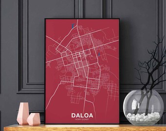 DALOA Ivory Coast poster color Hometown City Print Modern Home Decor Office Decoration Wall Art Dorm Bedroom Gift
