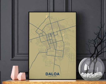 DALOA Ivory Coast poster color Hometown City Print Modern Home Decor Office Decoration Wall Art Dorm Bedroom Gift