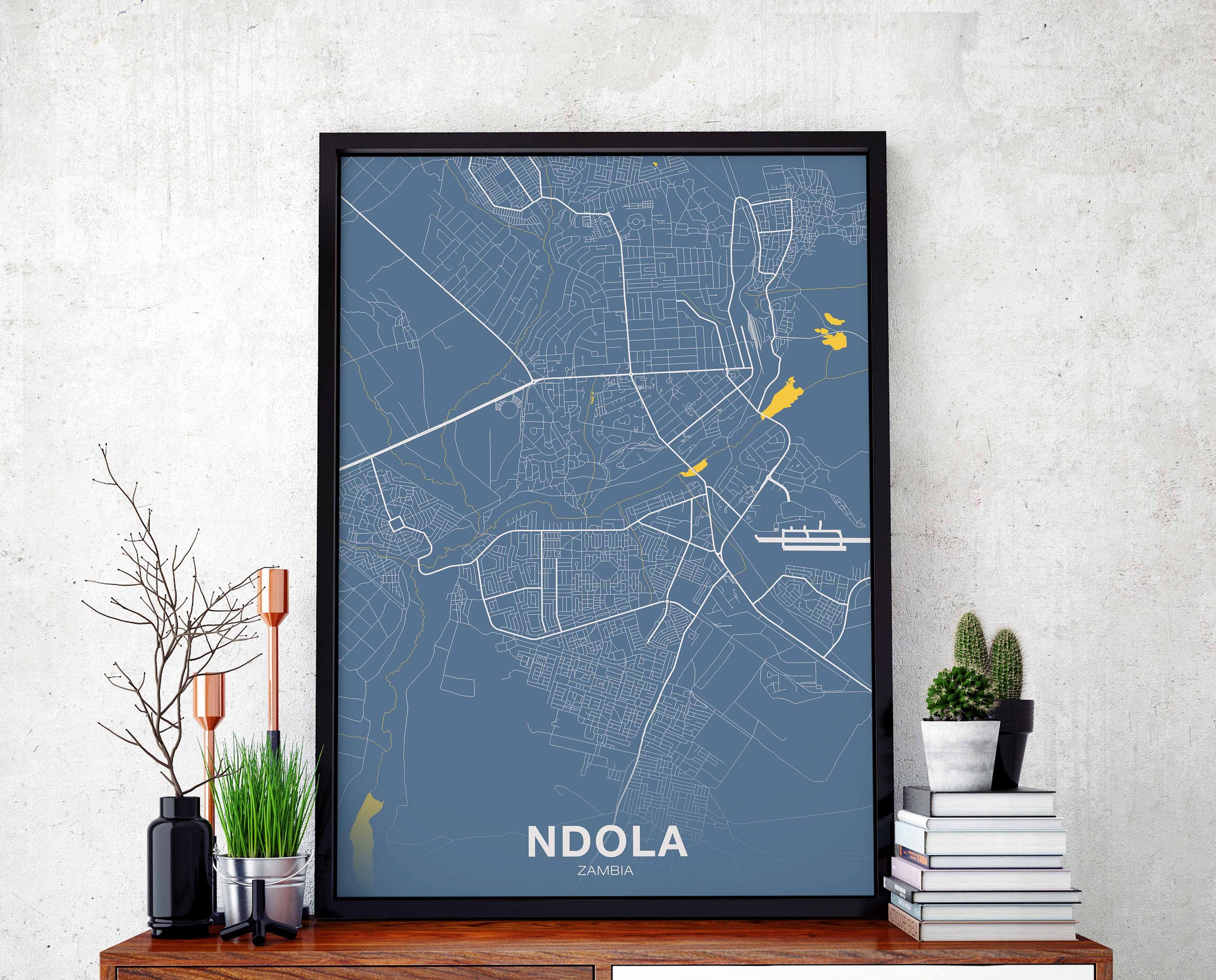 NDOLA Zambia poster color Hometown City Print Modern Home Decor NDOLA Zambia poster color Hometown City Print Modern Home Decor