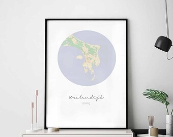 KRALENDIJK Andorra map poster wall decor design modern minimal nordic travel bedroom home art vintage retro dorm nursery housewarming