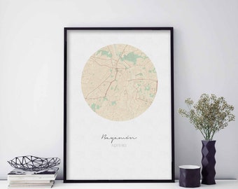 BAYAMON Puerto Rico map poster wall decor design modern minimal nordic travel bedroom home art vintage retro dorm nursery housewarming