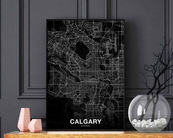 CALGARY Canada poster Hometown City Print Modern Home Decor Office Decoration Wall Art Dorm Bedroom Gift