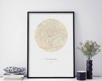 VERONA Italy map poster wall decor design modern minimal nordic travel bedroom home art vintage retro dorm nursery housewarming