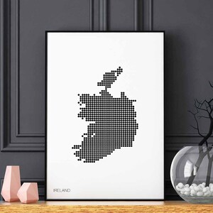 Irland Karte retro Karte retro Wand Kunst Karte Wandbild retro Karte Wand Kunst Karte Wandschmuck Karte Wandkunst Uni Dekor