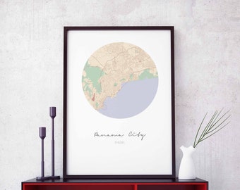 PANAMA CITY Panama map poster wall decor design modern minimal nordic travel bedroom home art vintage retro dorm nursery housewarming