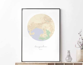 ACAPULCO Mexico map poster wall decor design modern minimal nordic travel bedroom home art vintage retro dorm nursery housewarming