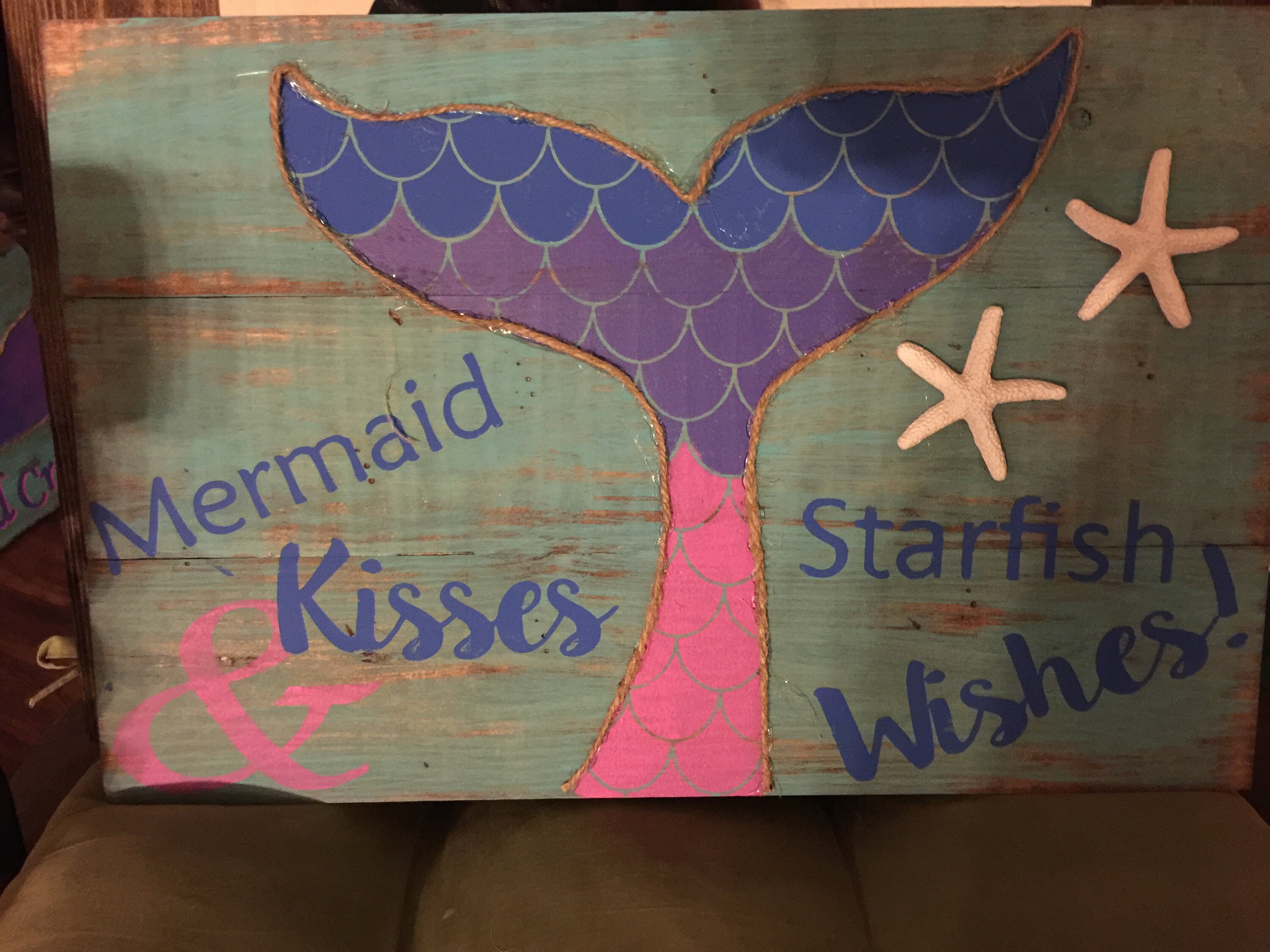 Wooden Mermaid Sign - Etsy