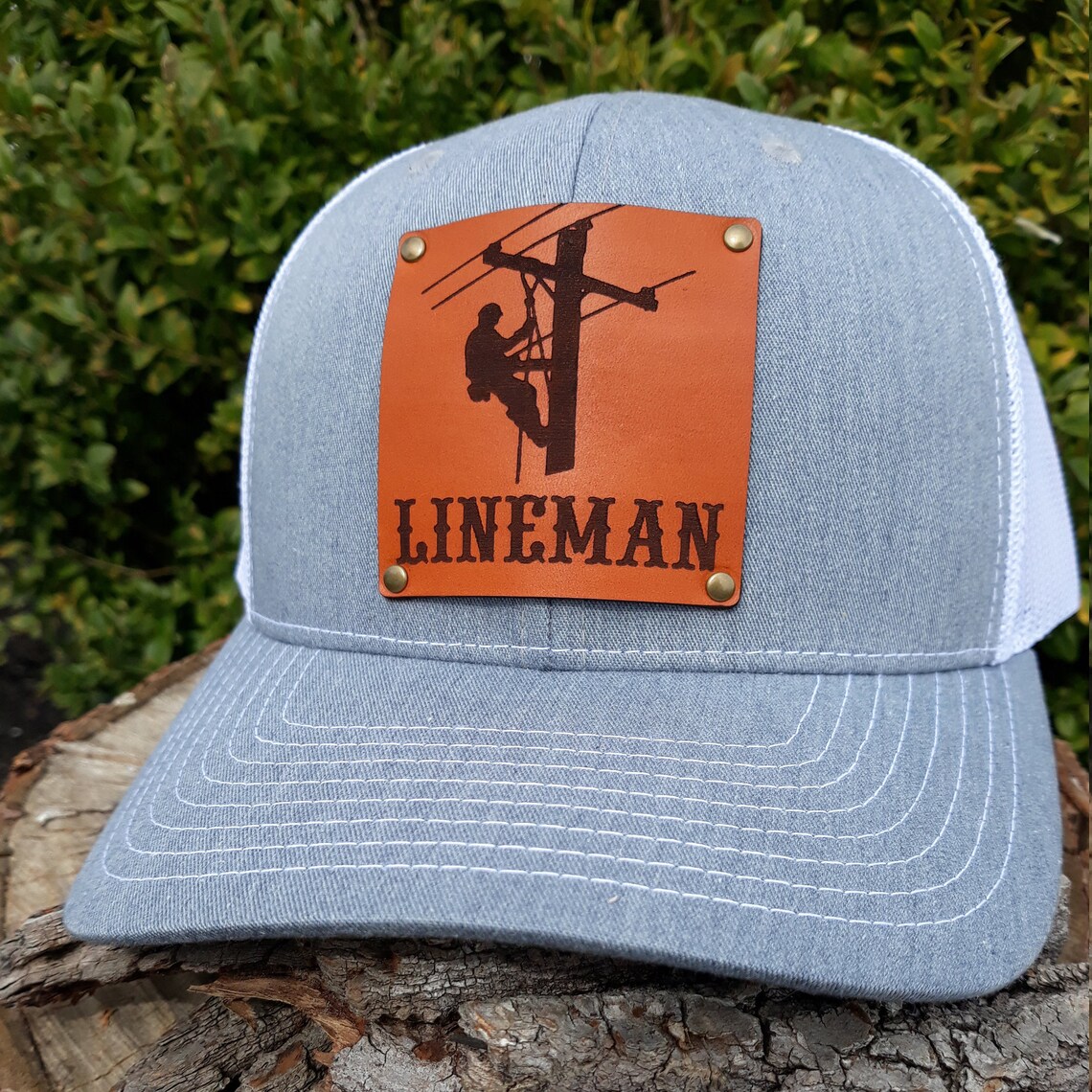 Lineman Leather Hat Power lineman hat Journeyman lineman Etsy
