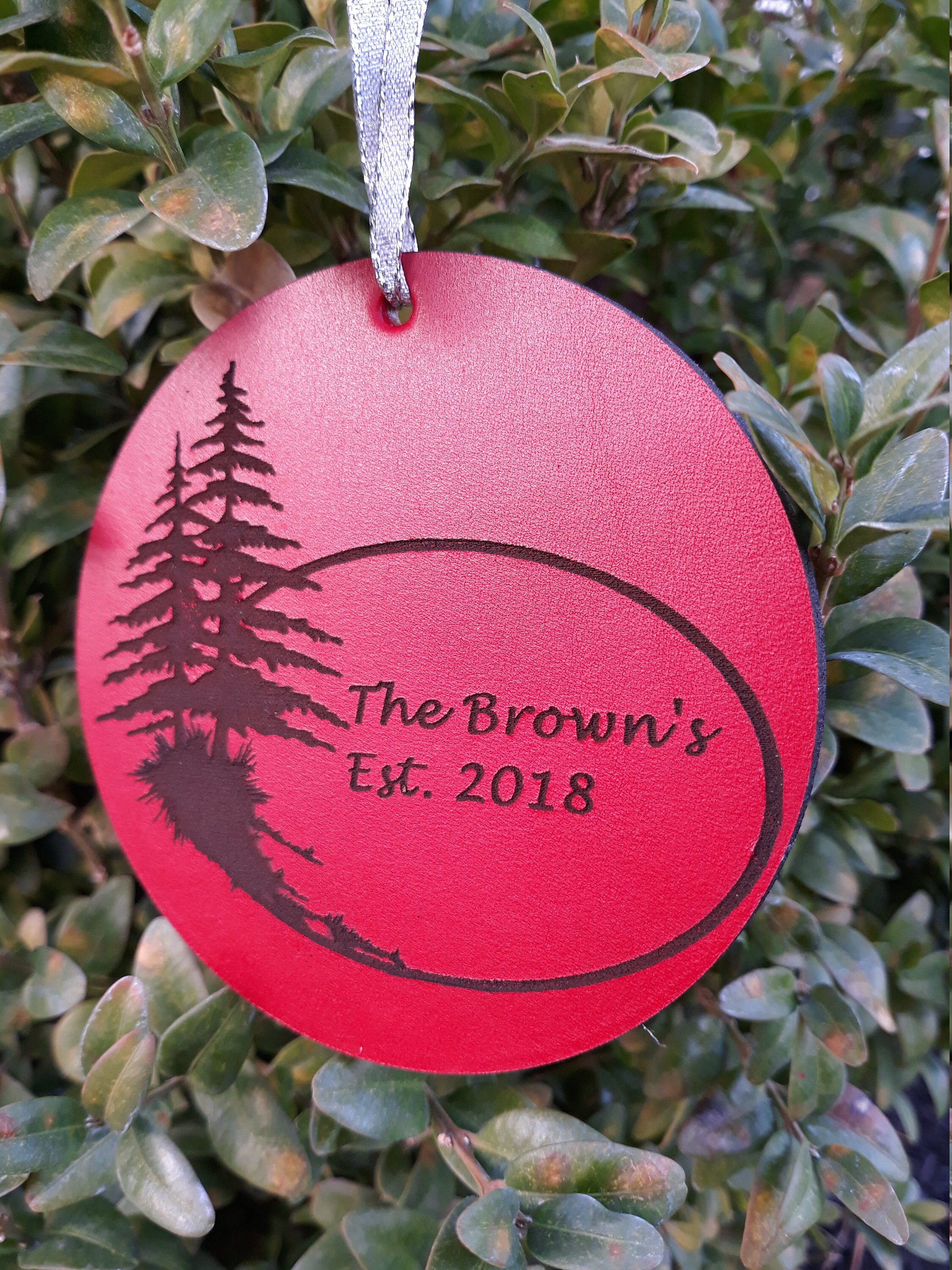Personalized Leather Christmas Ornament 1st Christmas Leather Etsy