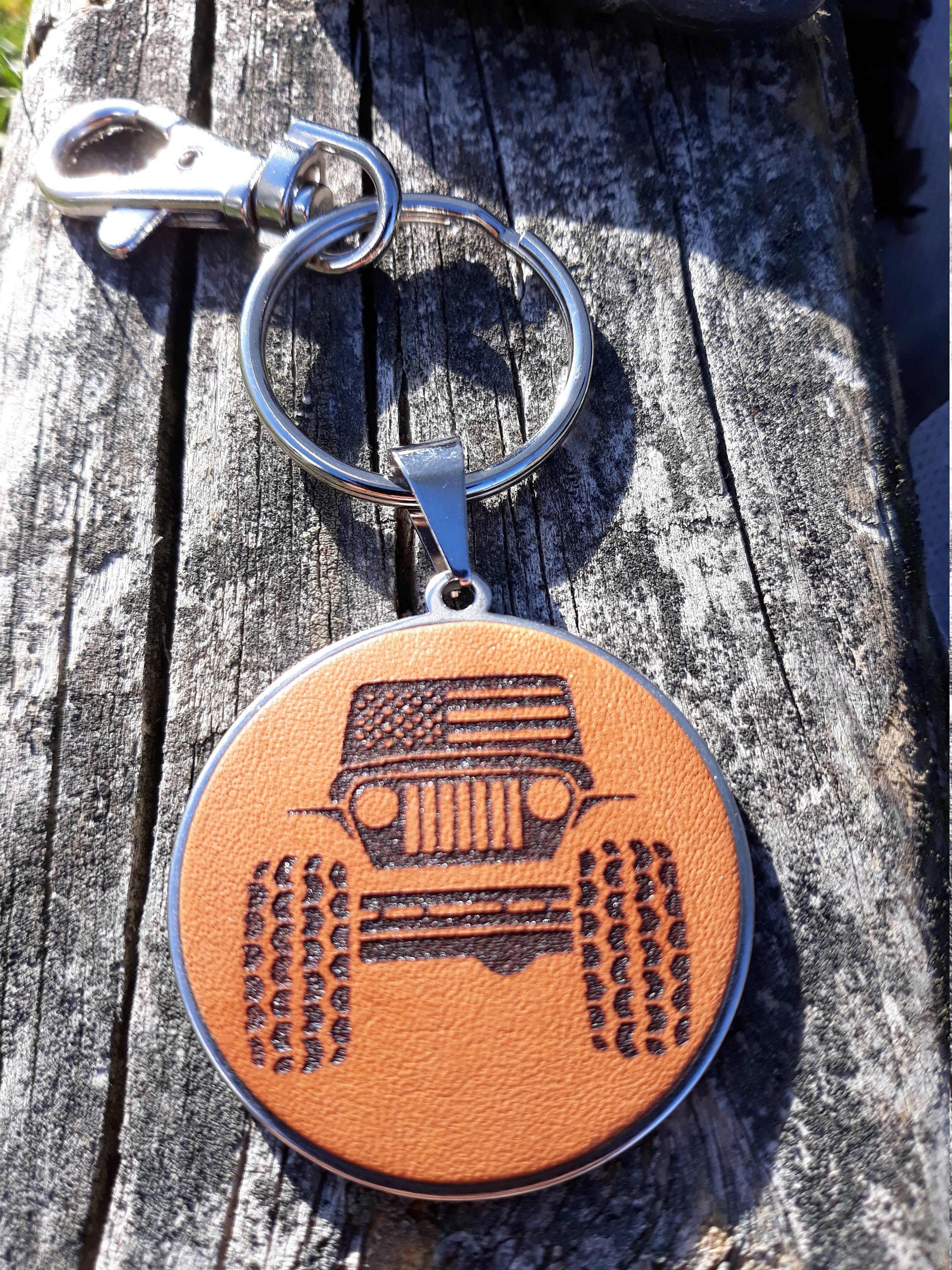 Jeep lover Leather Key chain personalized Leather key chain Etsy