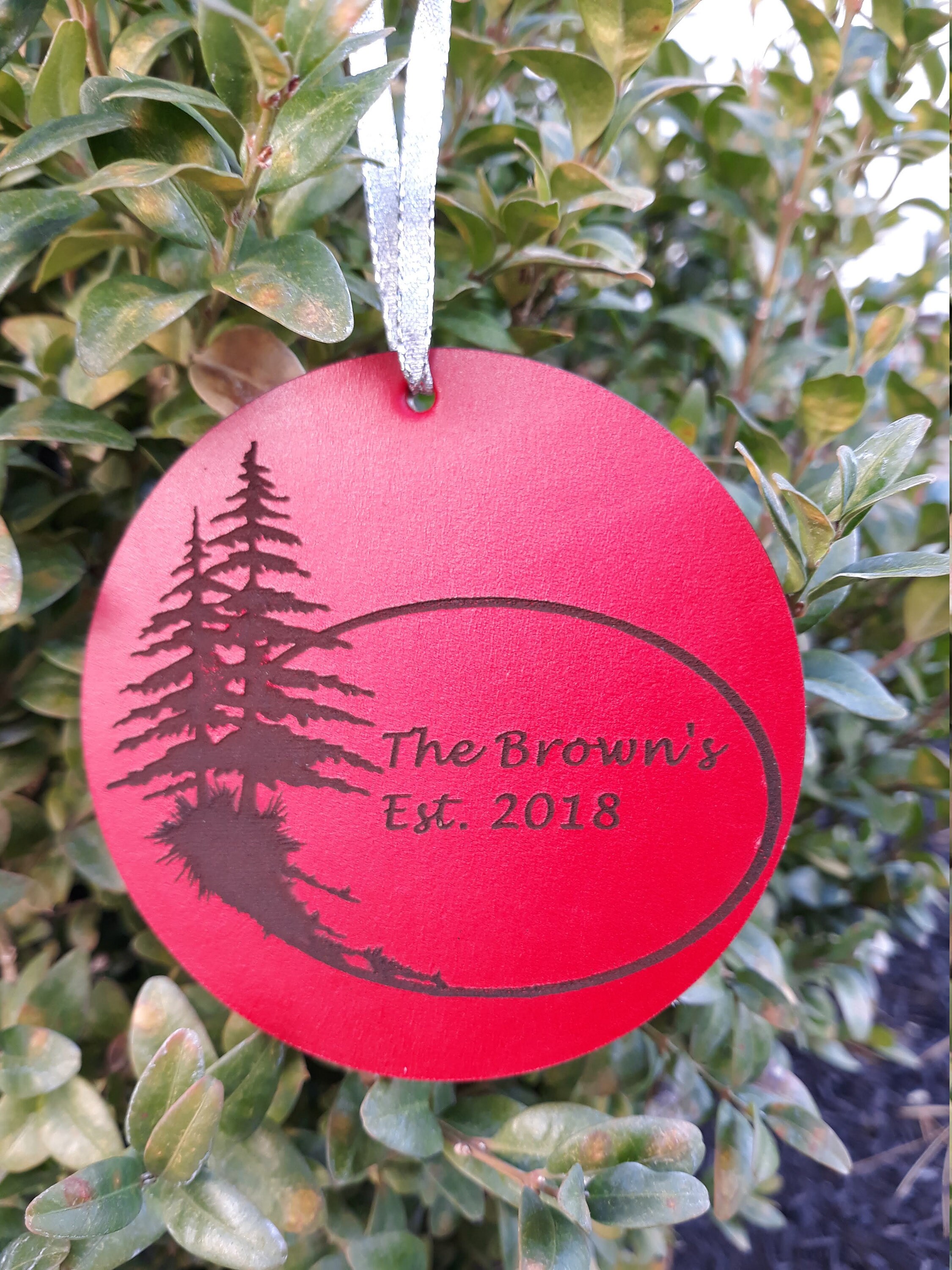 Personalized Leather Christmas Ornament 1st Christmas Leather Etsy