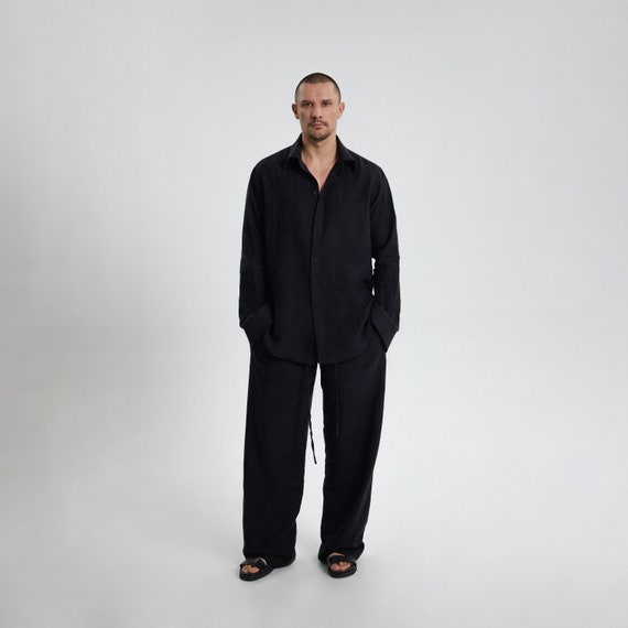 Organic Linen Two Piece Set for Men, Linen Shirt and Pants Summer Outfit - Etsy Organic Linen Two Piece Set for Men, Linen Shirt and Pants Summer Outfit - Etsy