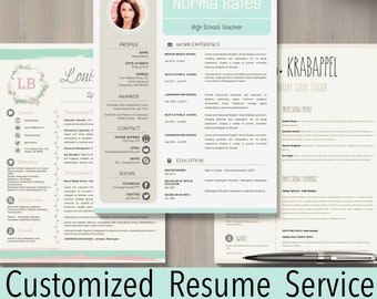 Customized Teacher Resume Writer | Resume Makeover Service | Resume Revamp | PowerPoint EDITABLE