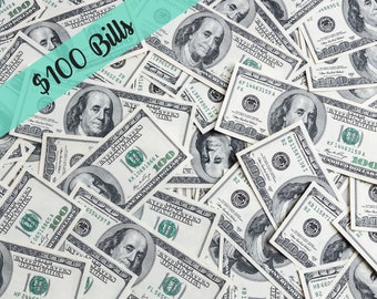 Printable 100 Dollar Bill Pile: Pretend Play Money (PDF)