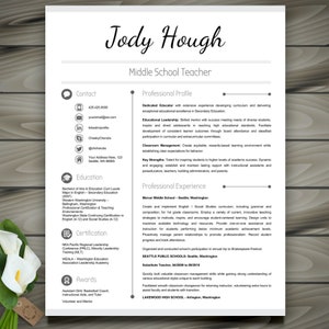 Teacher Resume Template with Picture (Classic) | CV Template | MS PowerPoint EDITABLE