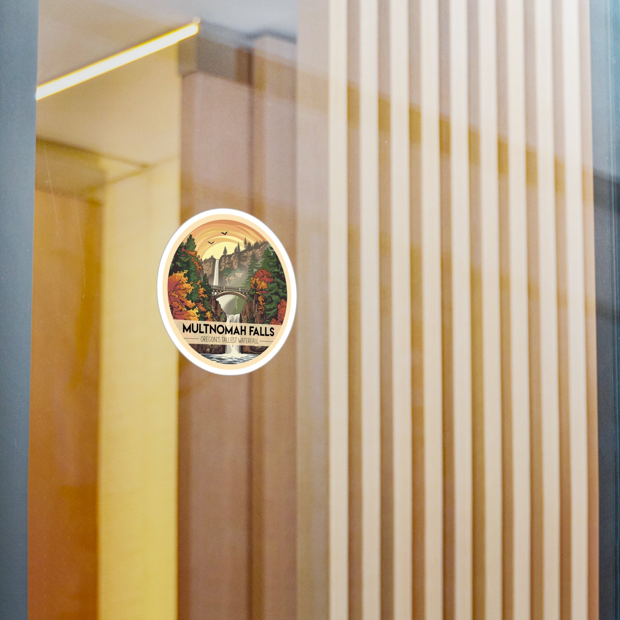 Multnomah Falls | Oregon State - Waterproof Vinyl Sticker | Water ...