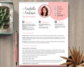 Professional Teacher Resume Template with Picture (2 colors) | CV Template | MS PowerPoint EDITABLE