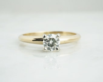 Elegant Vintage 14K Gold Diamond Engagement Ring