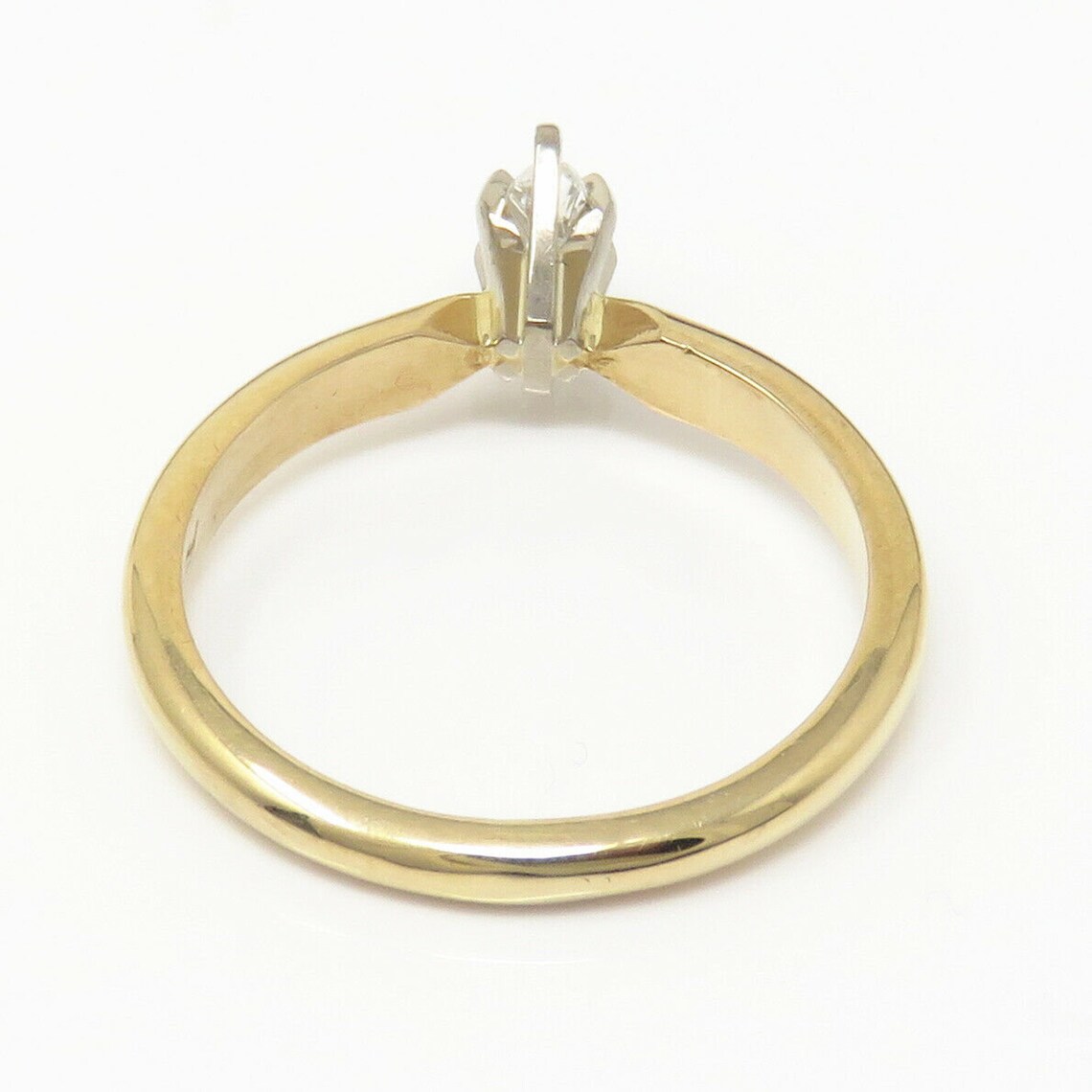 Classy 14k Yellow Gold Marquise Diamond Engagement Ring - Etsy