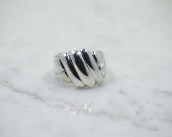 Bold Geo Style Sterling Silver Ring