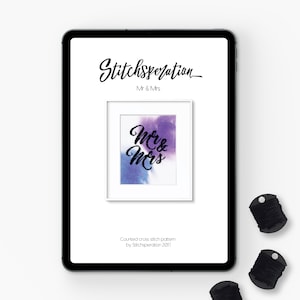 Mr & Mrs - Modern Cross Stitch PDF