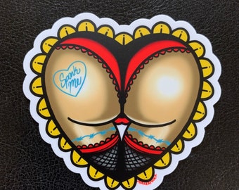 Butt Sticker Booty Heart Butt Heart