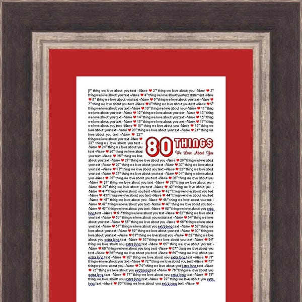 80 Things We Love About You Template Etsy