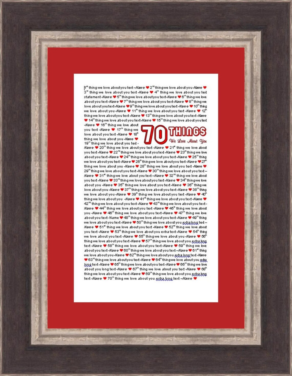 11x17 Template in Microsoft Word for 70 Things We Love Etsy