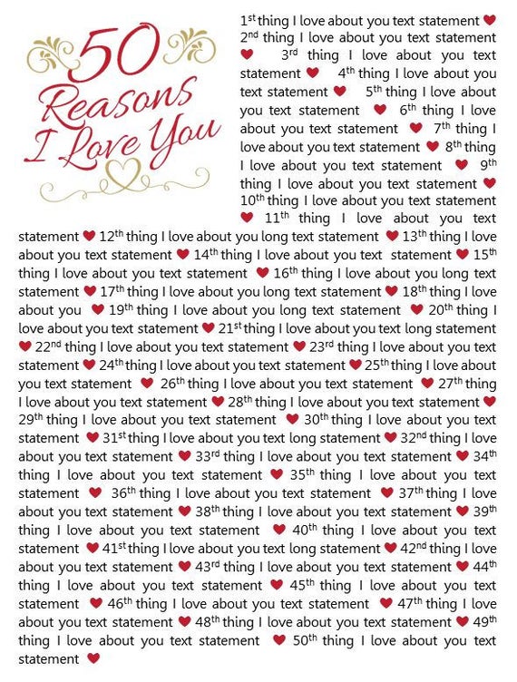 Why love reasons you i 101 Reasons