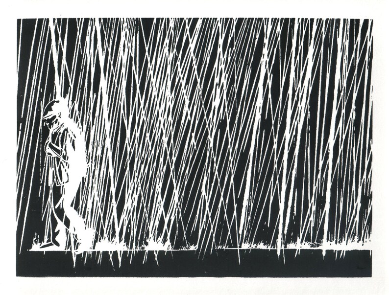 Limited Edition Screen Print  A Pensive Stroll image 1