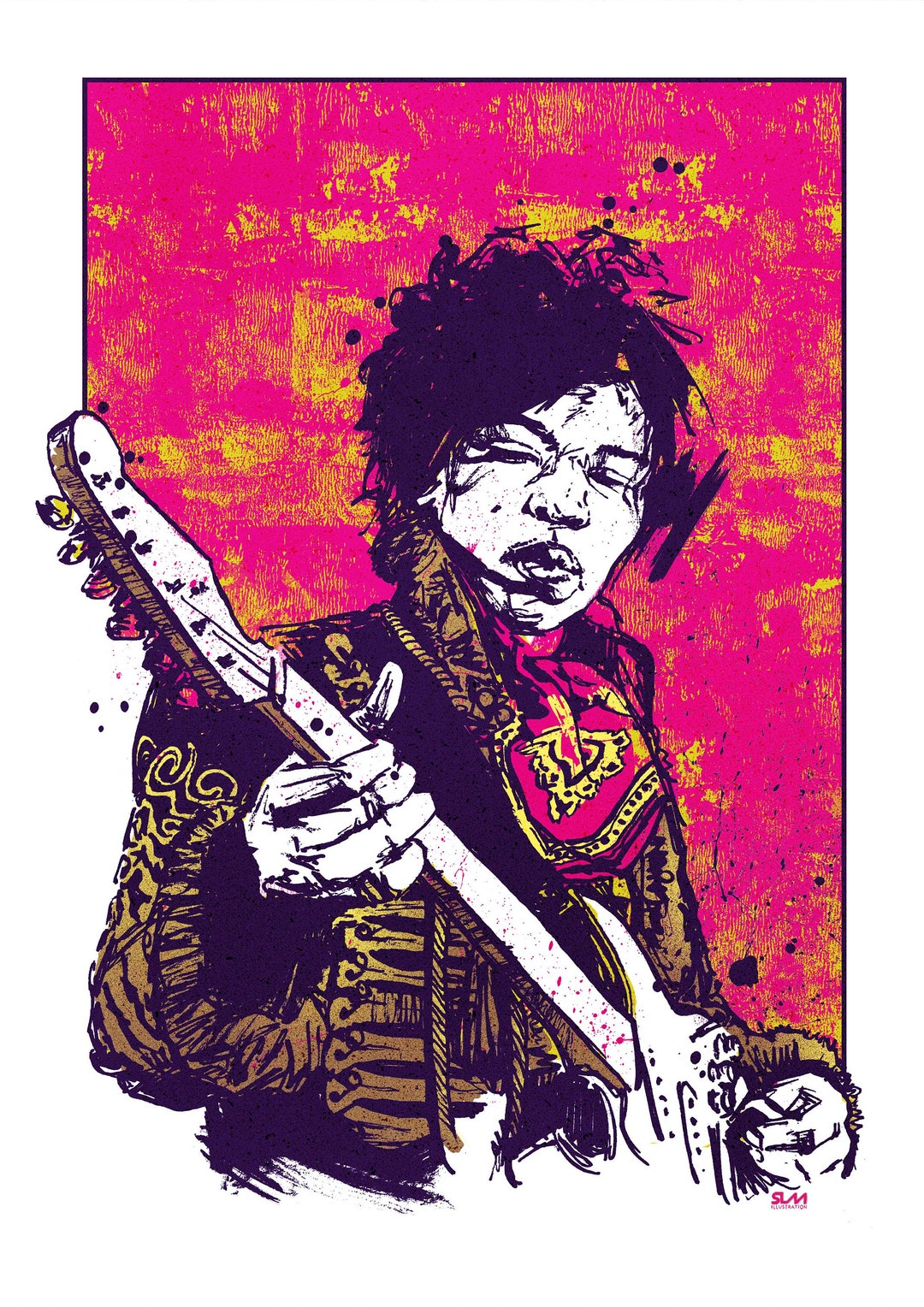 Jimi Hendrix Art Print NEW ITEM Etsy UK