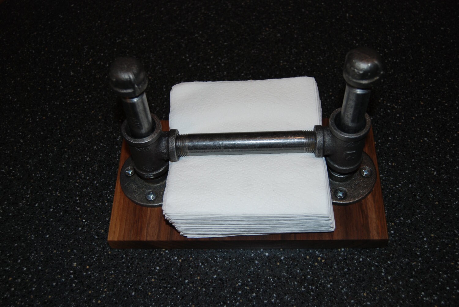 Industrial pipe napkin holder walnut napkin holder steampunk Etsy