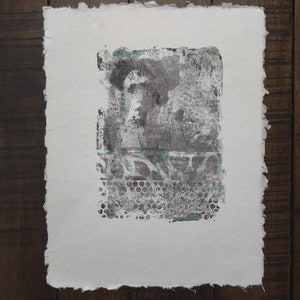 Monotype Painting on Paper (Print) Titled &quot;Paris 1925&quot; / Monotype Print/ Artwork / Image Transfers / Printmaking /Monoprints
