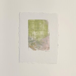 Monotype Painting on Paper (Print) Titled   &quot;The Whispers&quot;     Monoprints/ Printmaking