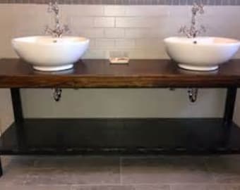 Reclaimed wood bathroom vanity