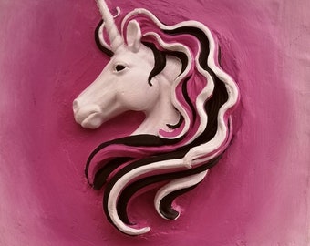 Pink Unicorn Plaque PBW1